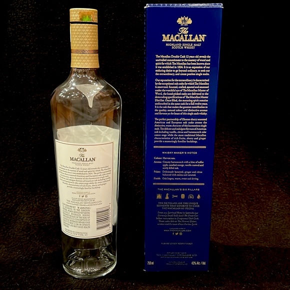 MaCallan 12 Highland Single Malt Scotch Whisky Double Cask Empty Bottle and Box - Picture 2 of 9